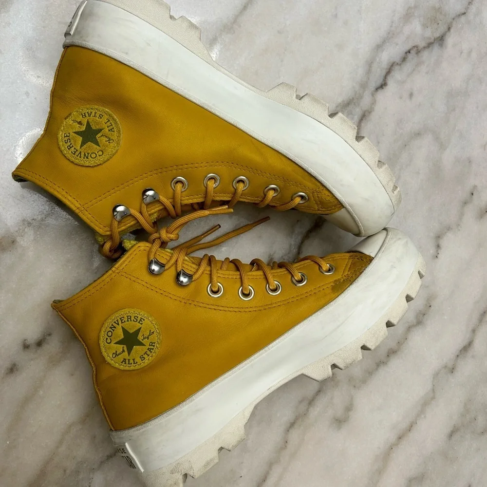 Converse Yellow High-Top Platforms